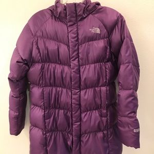 Girls Northface Purple Puffy Jacket